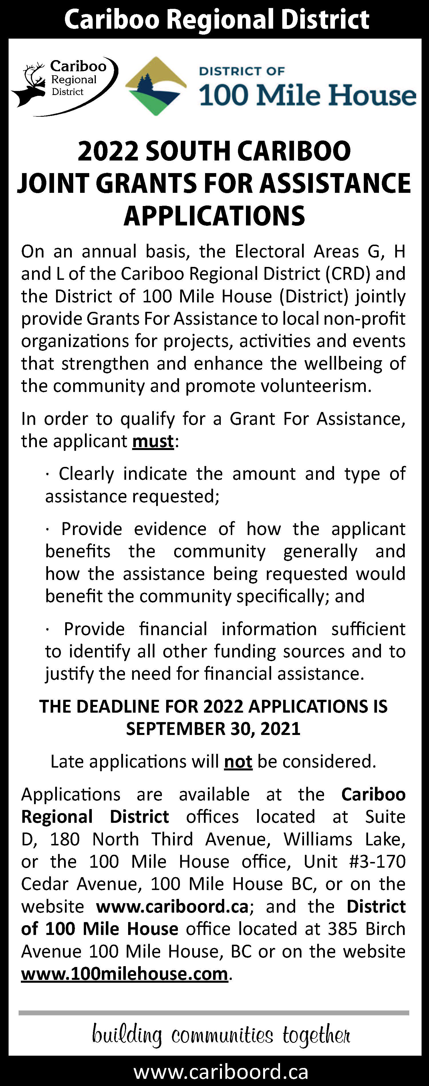2022 Grant for Assistance