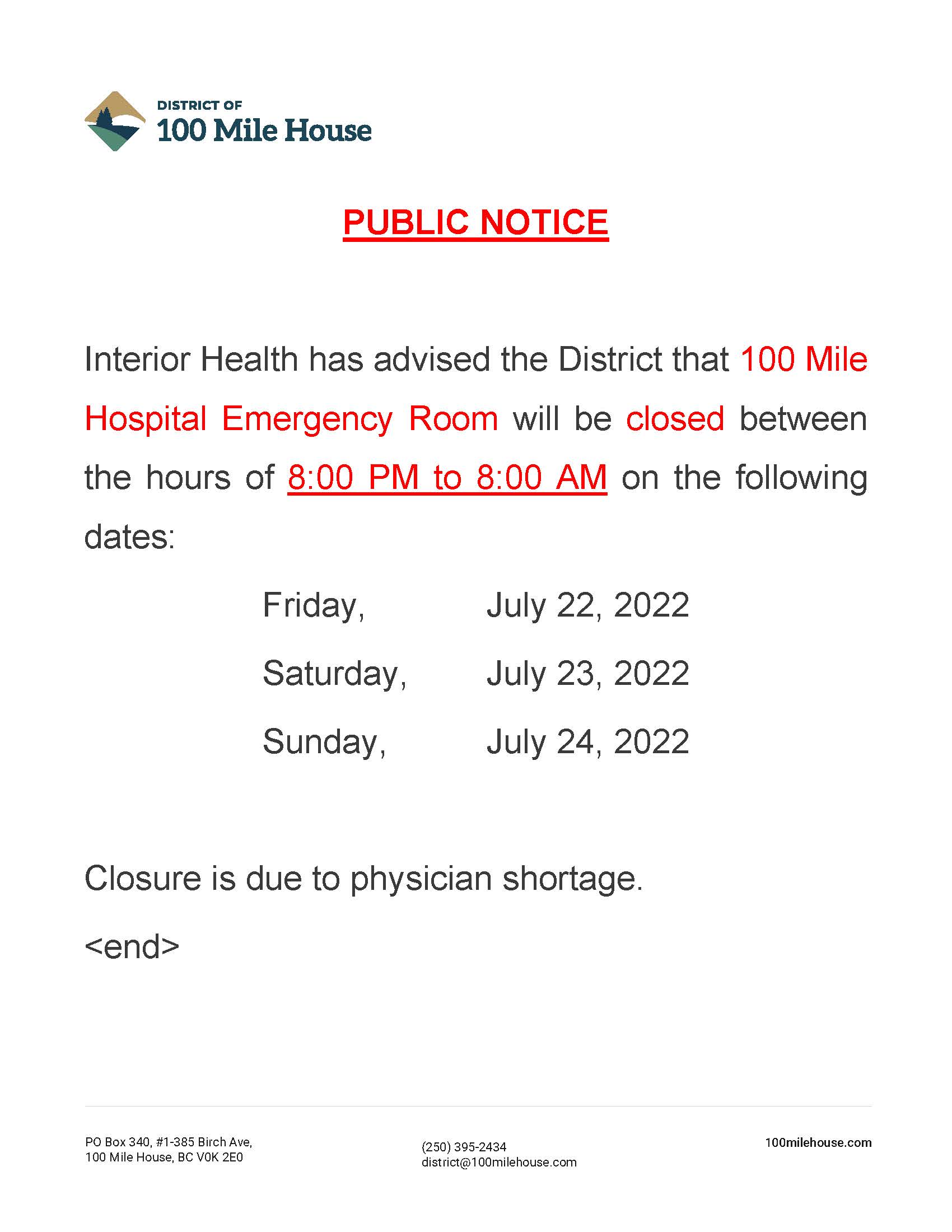 Emergency Room Closure July 22 to 24th 2022.jpg