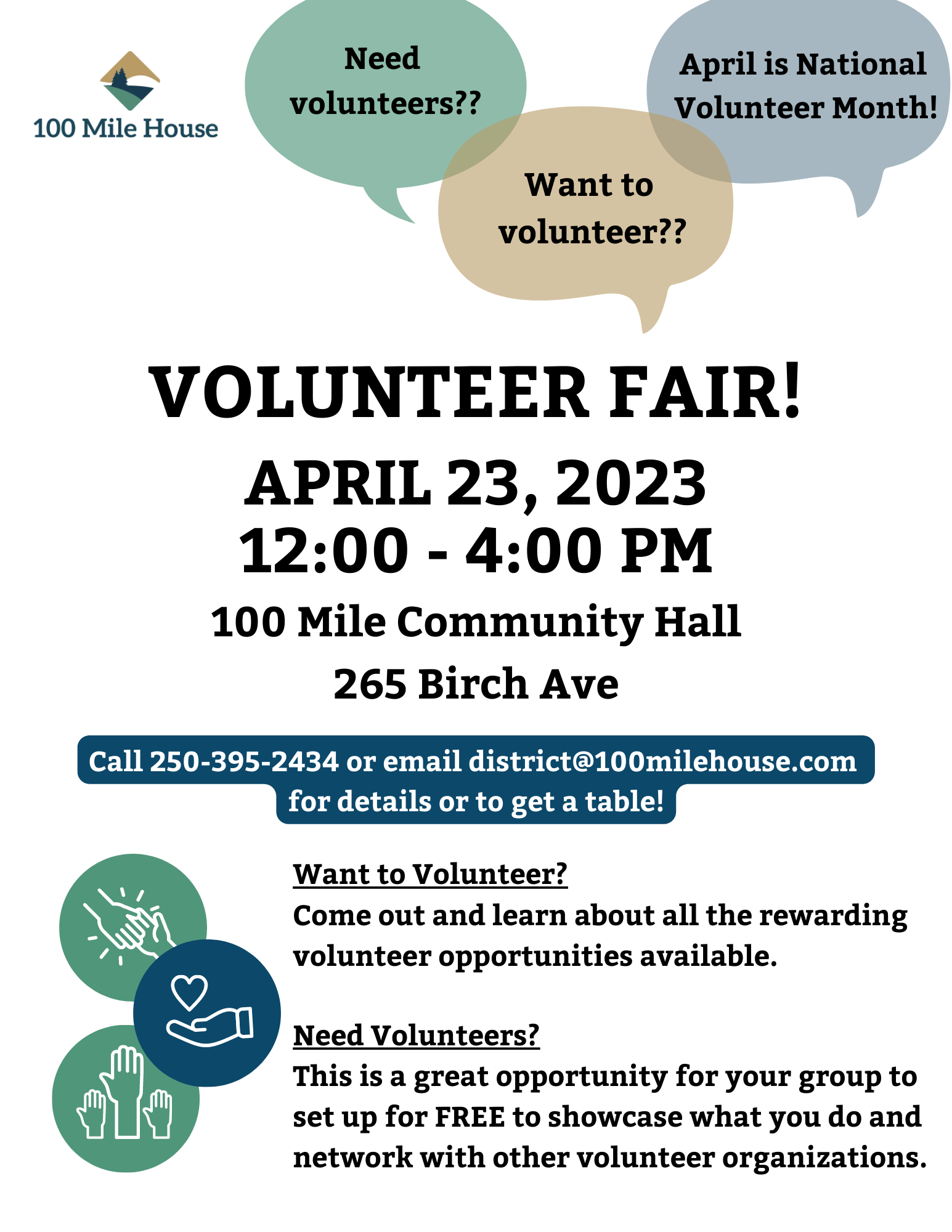 VOLUNTEER FAIR!! 