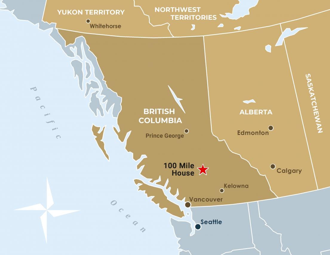100 Mile Locator Map