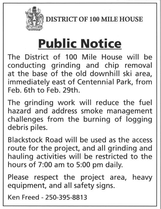 old downhill ski area public notice