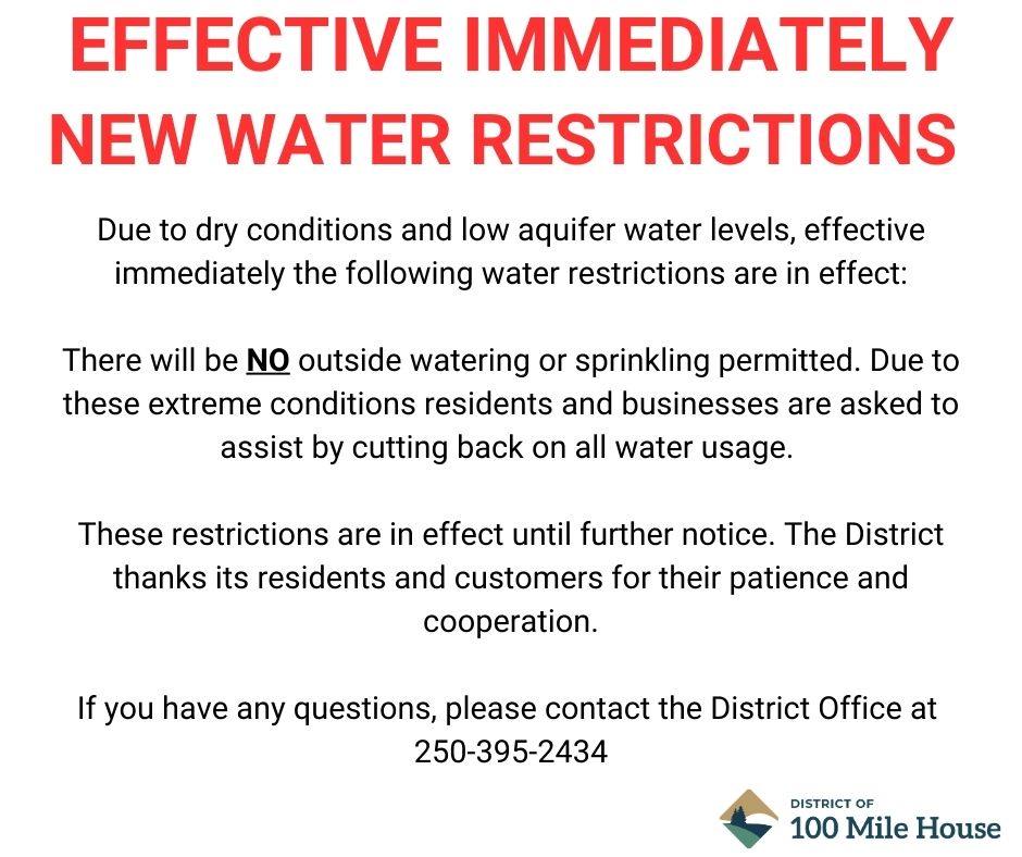 New Water Restrictions